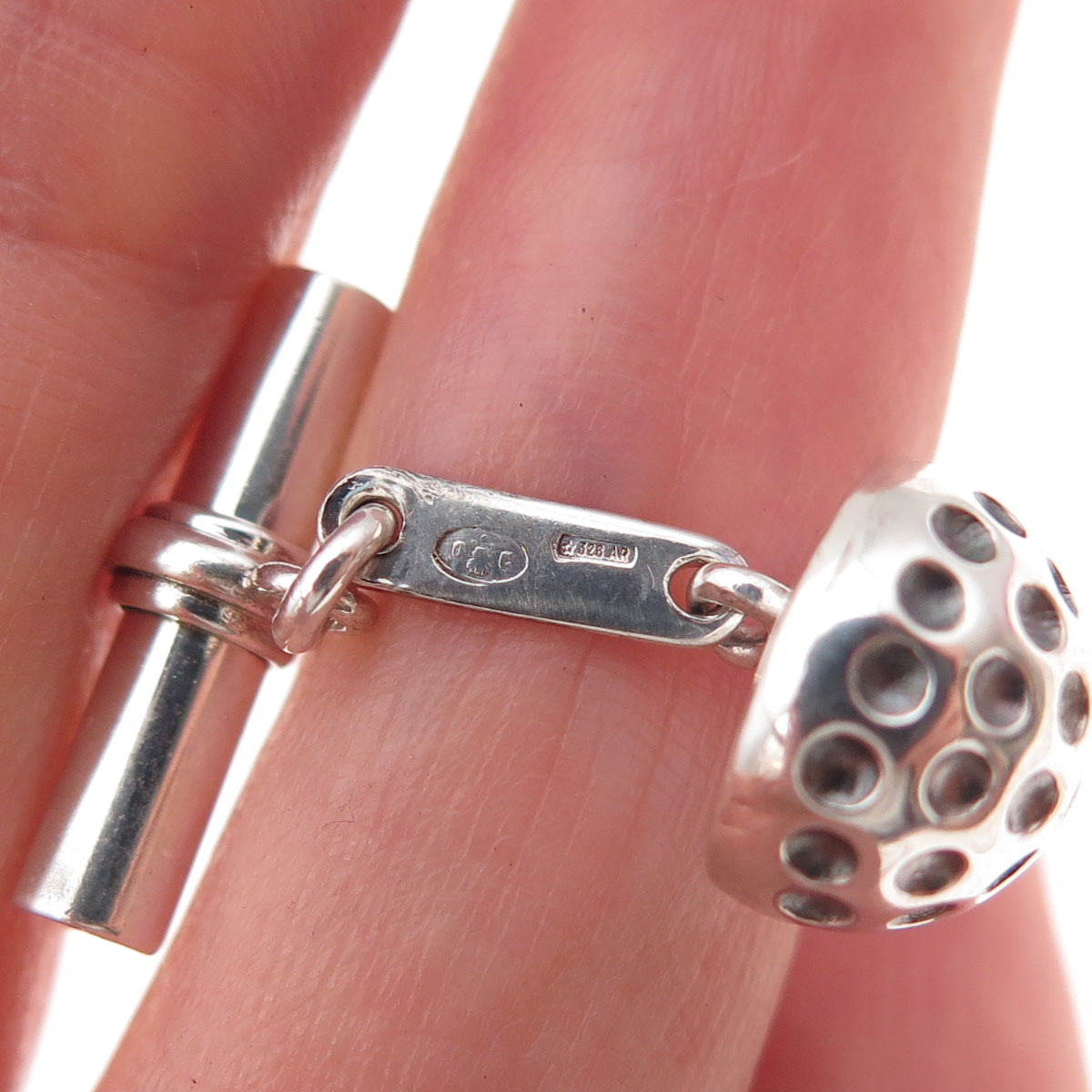 Christofle 925 Sterling Silver Vintage Golf Ball Cufflinks