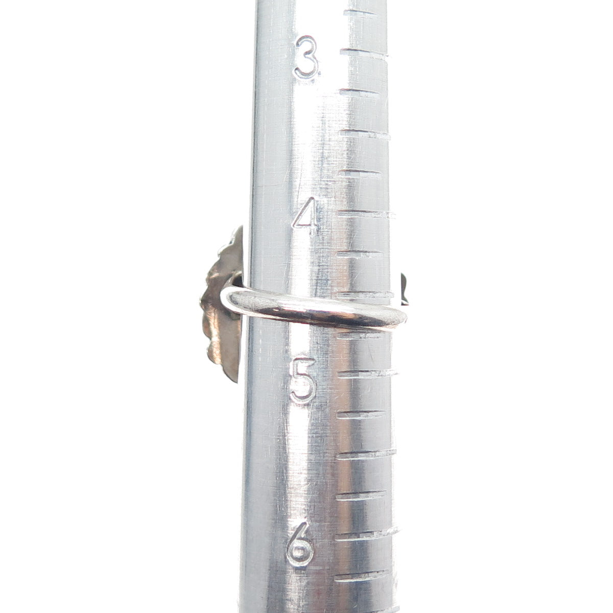 Old Pawn 925 Sterling Silver Vintage Royston Turquoise Snake Eye Ring Size 4.75