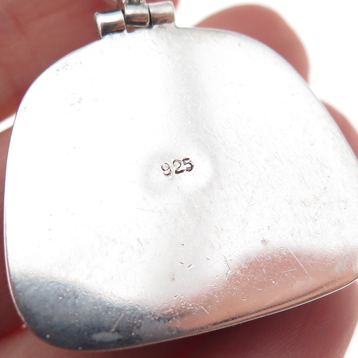 925 Sterling Silver Vintage Real Sodalite Modernist Pendant