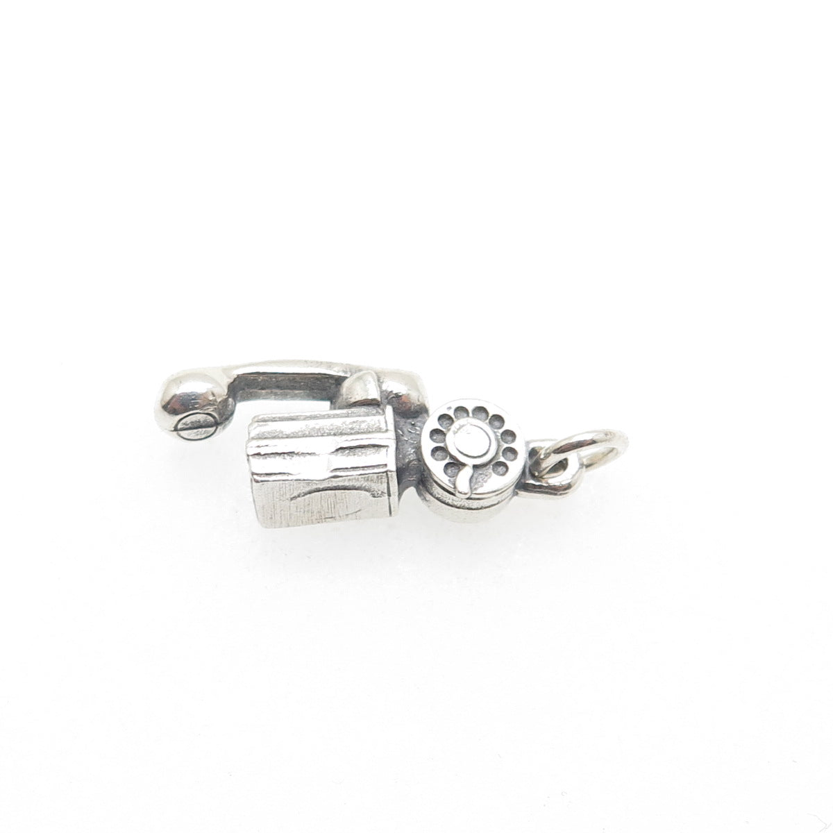 LGB BALFOUR Sterling Silver Vintage Rotary Pay Phone Minimalist Charm Pendant