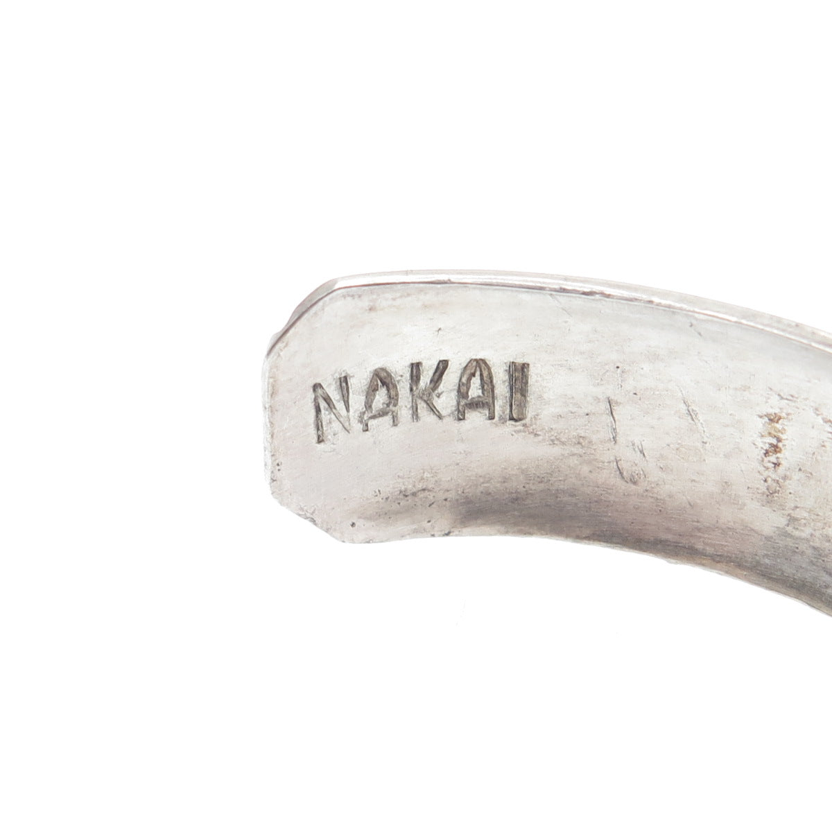 GILO & GRACE NAKAI NAVAJO Old Pawn Sterling Turquoise Coral Inlay Bracelet 6.5"