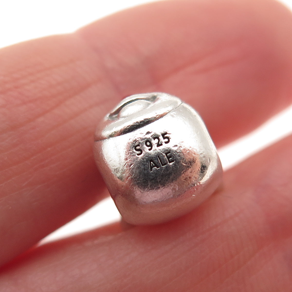 PANDORA 925 Sterling Silver Enamel Red-Nosed Reindeer Slide Bead Charm