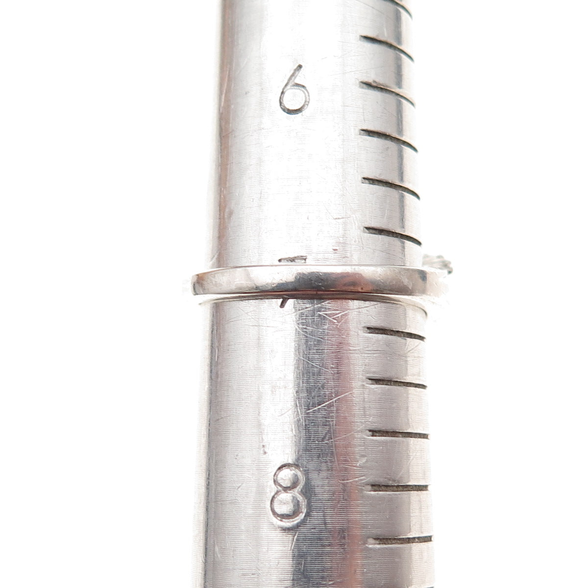 925 Sterling Silver Real Round-Cut Graduated White Topaz Crisscross Ring Size 7