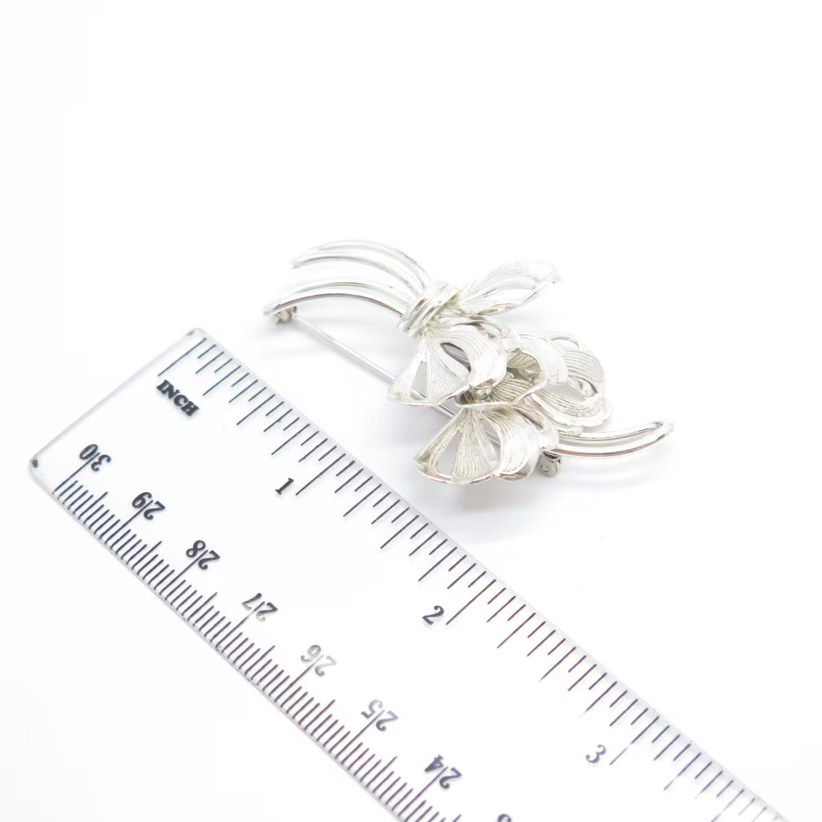 925 Sterling Silver Vintage Forstner Floral Pin Brooch