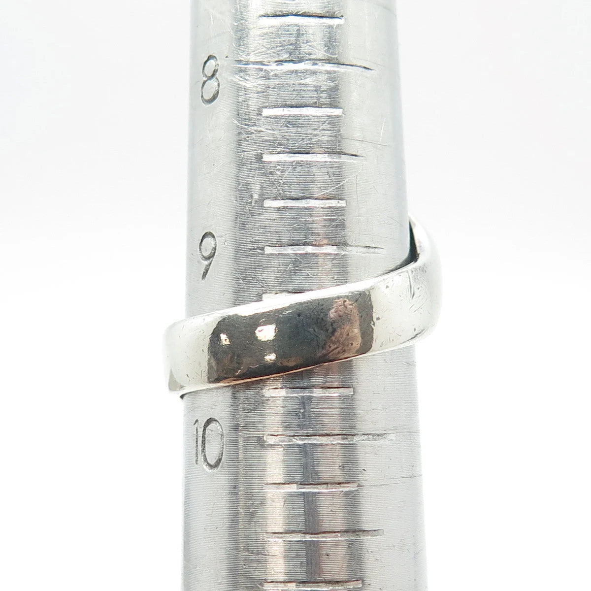 925 Sterling Silver Vintage Mexico Zig-Zag Ring Size 9.75