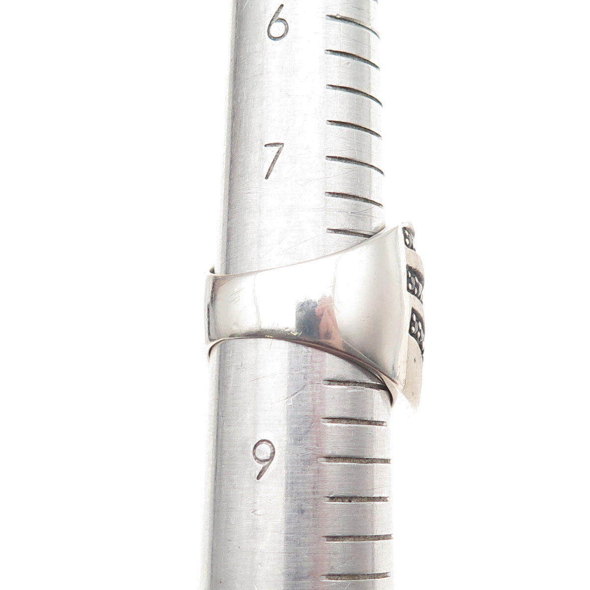 Effy BH 925 Sterling Silver Real Round-Cut Sapphire Ring Size 8.25