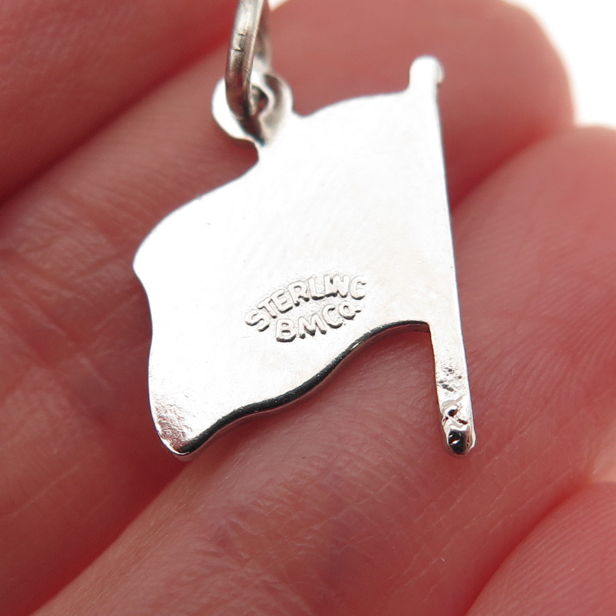 BREADNER CO. Sterling Silver Vintage Enamel Flag of Canada Mini Charm Pendant