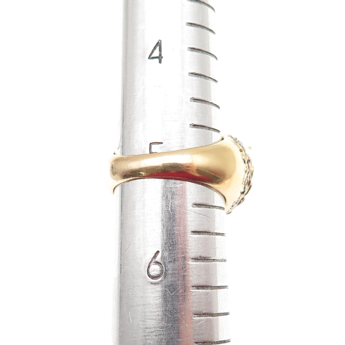 925 Sterling Silver Gold Plated Multi-Color C Z Owl Bird Ring Size 5.25