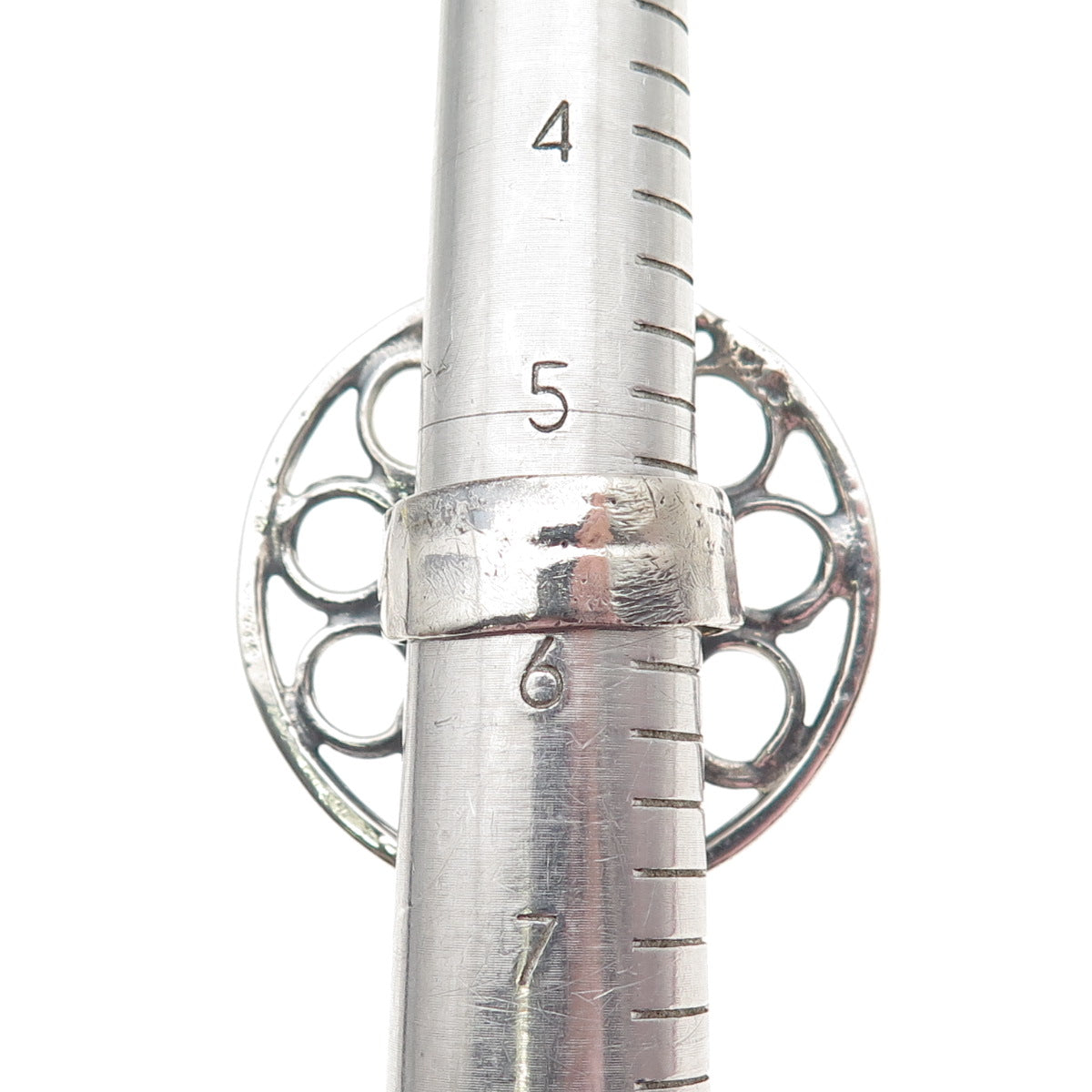 925 Sterling Silver Vintage Real Moss Agate Oxidized Statement Ring Size 5.75