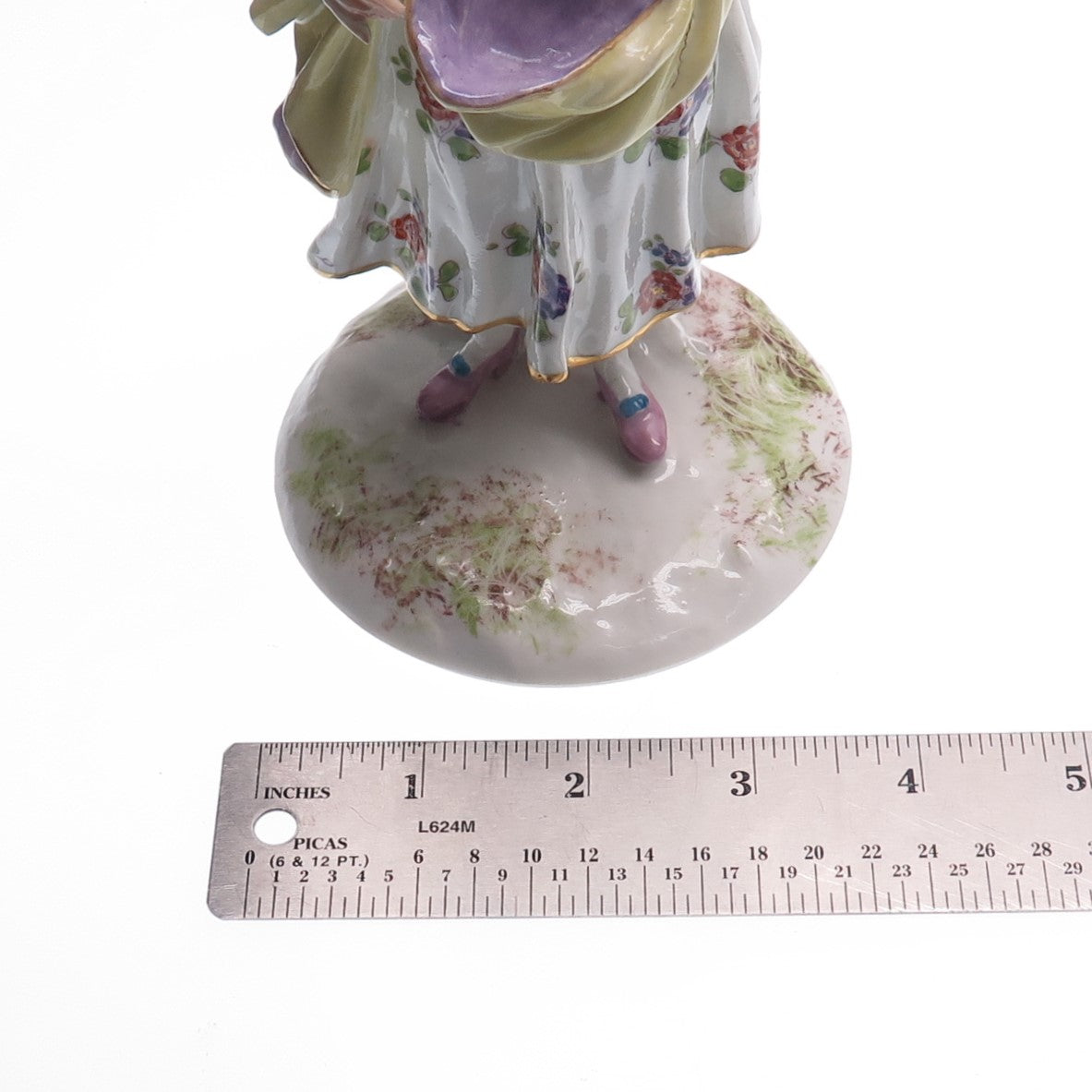 MEISSEN Antique Late Hand-Painted Porcelain Lady Collectible Figurine