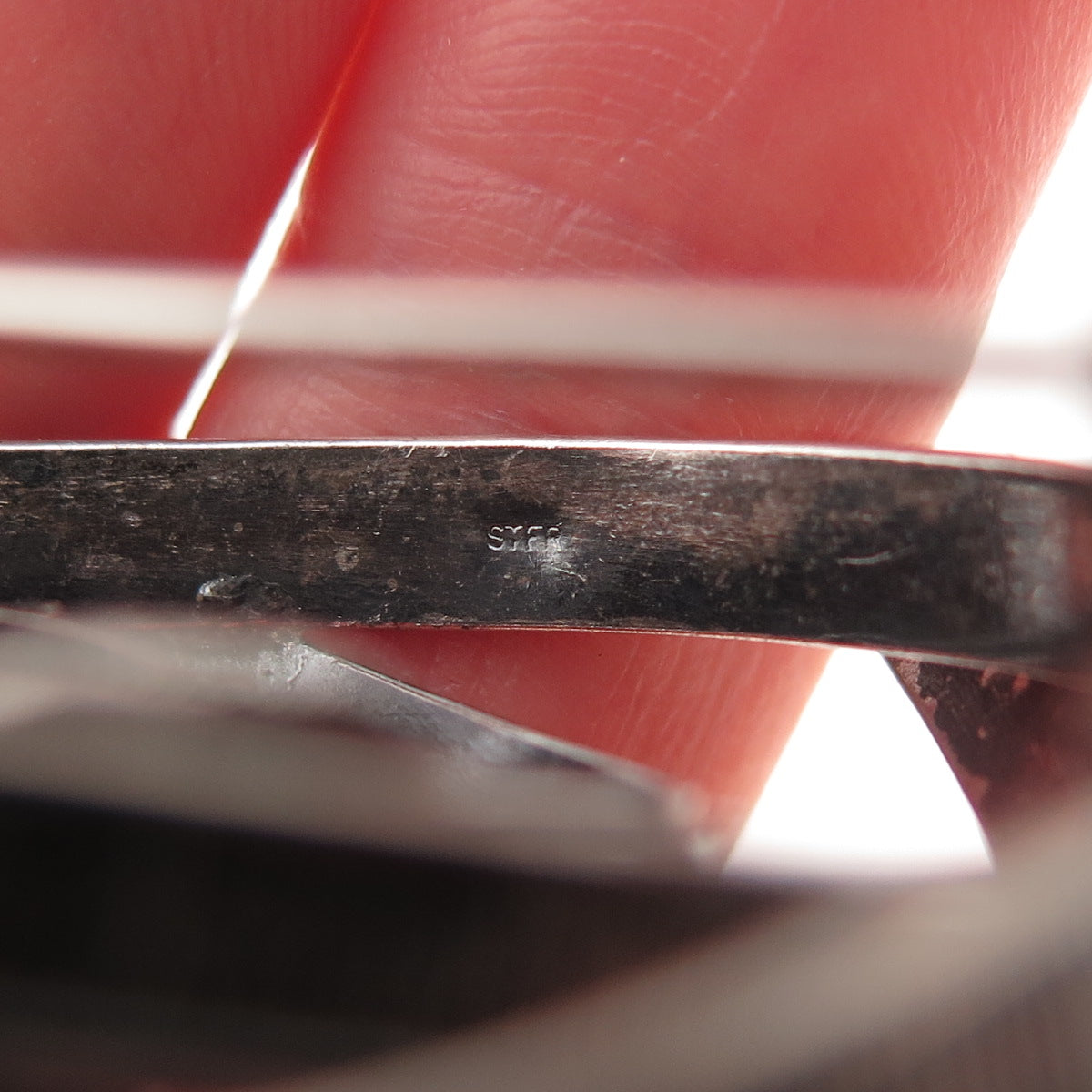 925 Sterling Silver Vintage Real Smoky Quartz Modernist Oxidized Pin Brooch