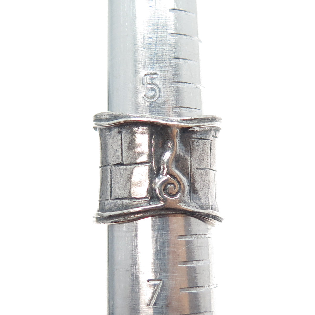 925 Sterling Silver Vintage Real Opal Modernist Oxidized Ring Size 6.25