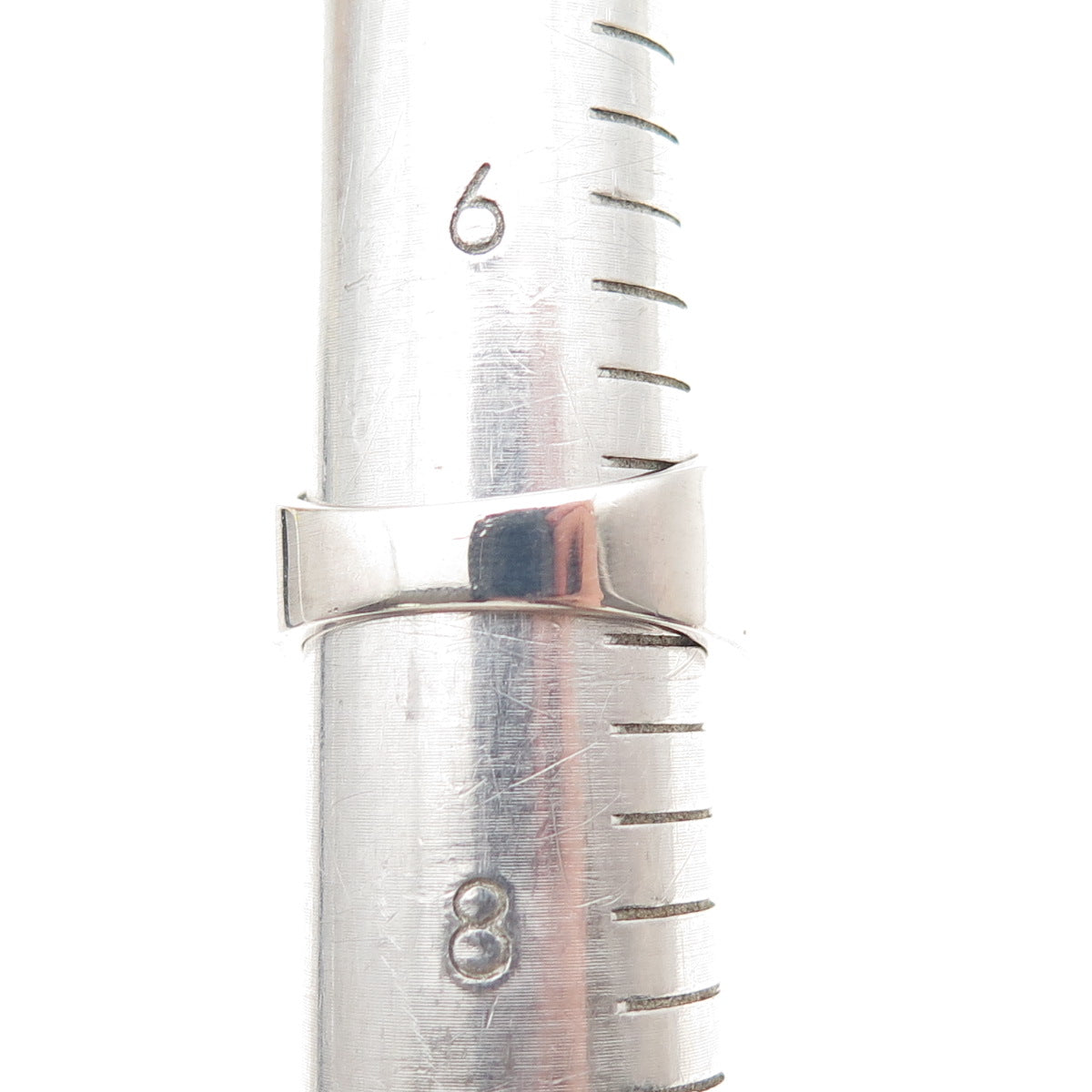 925 Sterling Silver Round-Cut C Z Crisscross Ring Size 7.25