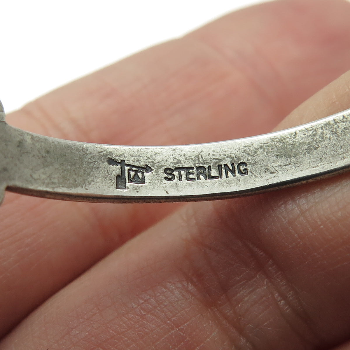 BELL TRADING POST Old Pawn Sterling Silver Turquoise Adjustable Bracelet 6.5"