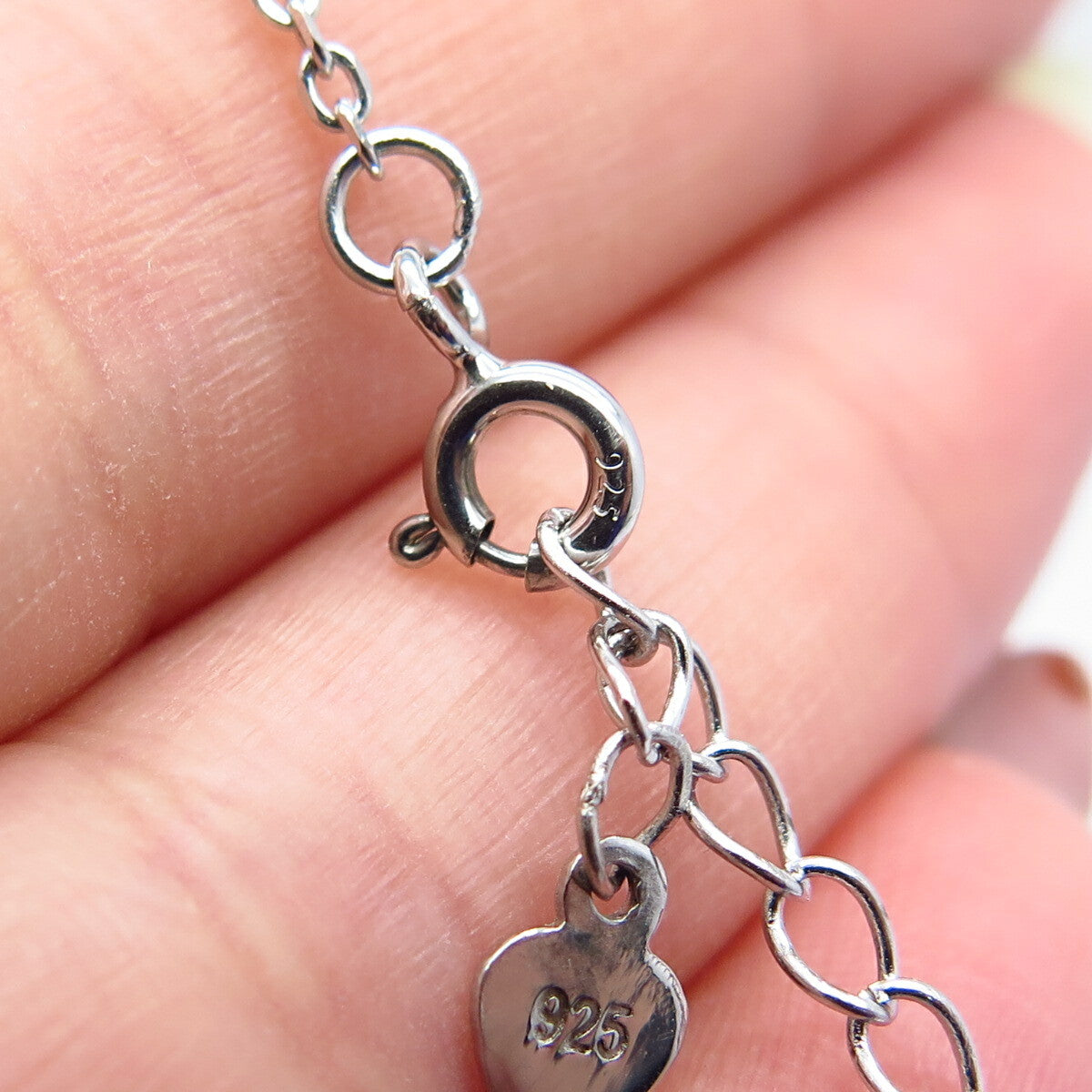 925 Sterling Silver Rolo Chain Necklace 17"