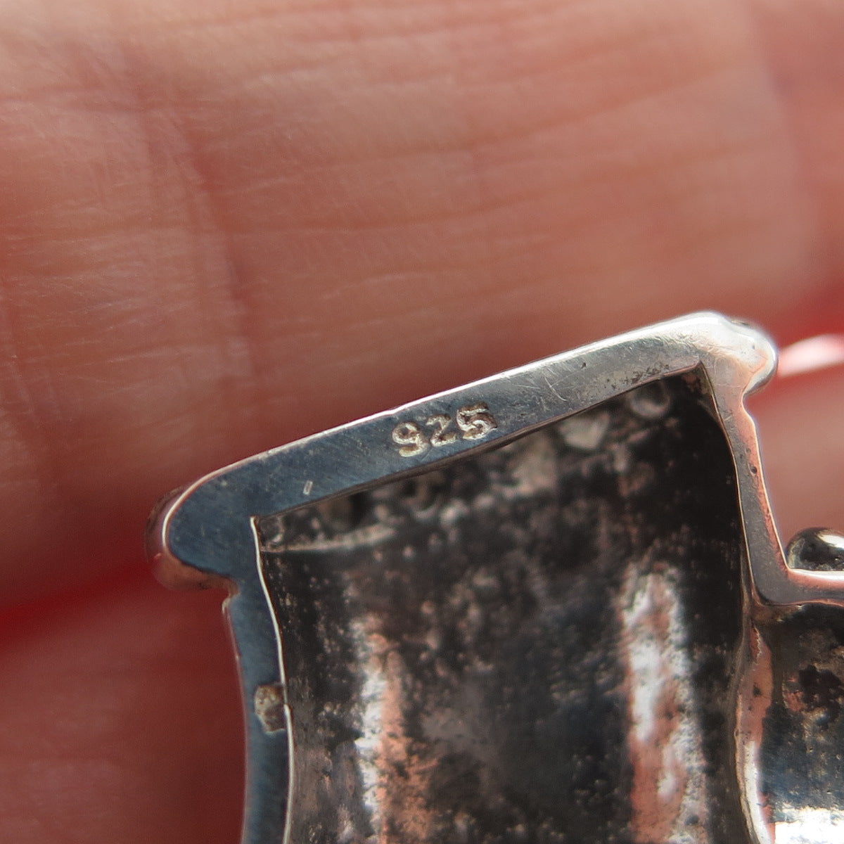 CHATEAU D'ARGENT 925 Sterling Silver Vintage Real Blue Topaz Slide Pendant