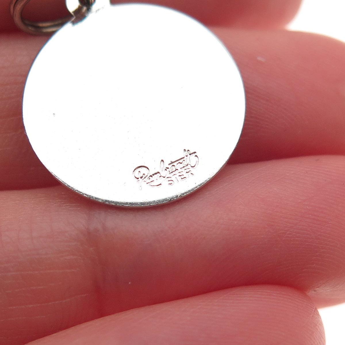 Rembrandt 925 Sterling Silver Vintage Family Prays Together Mini Charm Pendant