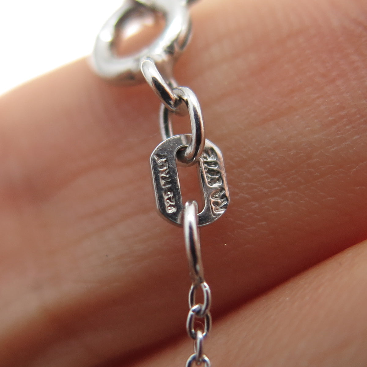 SUN 925 Sterling Silver Real Diamond Mom Dog Paw Cable Chain Necklace 16-18"