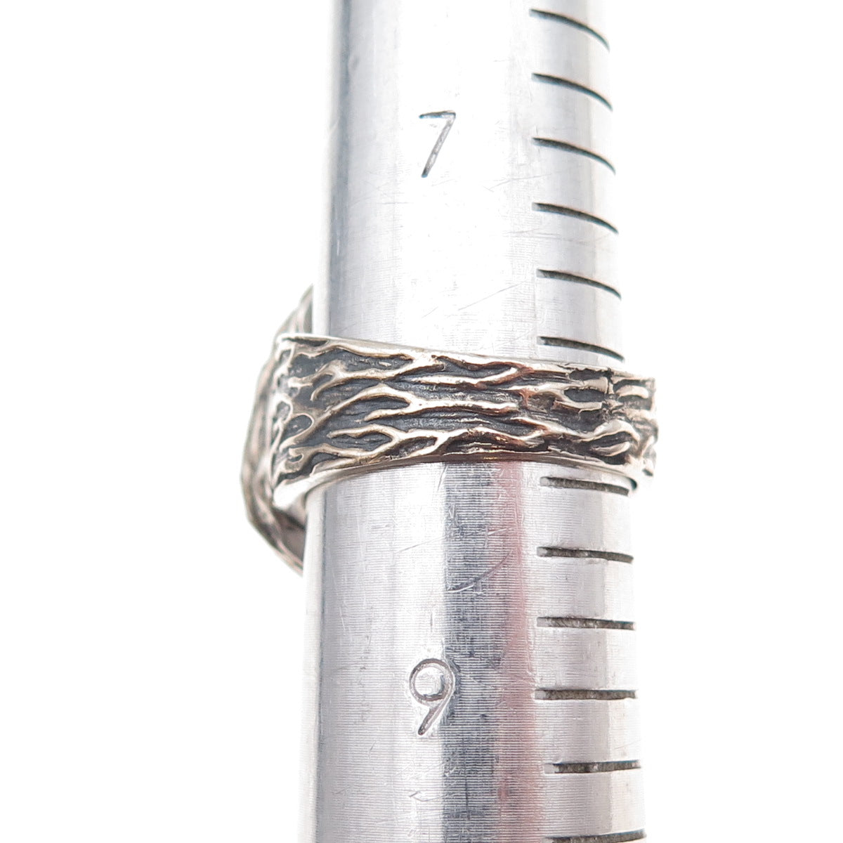 Silpada 925 Sterling Silver Vintage Olive Green Glass Oxidized Ring Size 8.25
