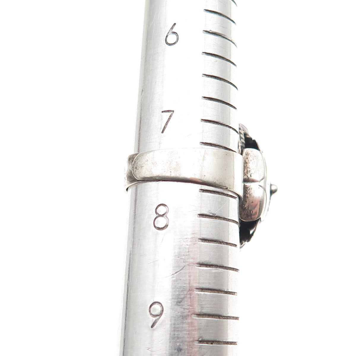 925 Sterling Vintage Mexico Real Amethyst Adjustable Poison Ring Size 7.75