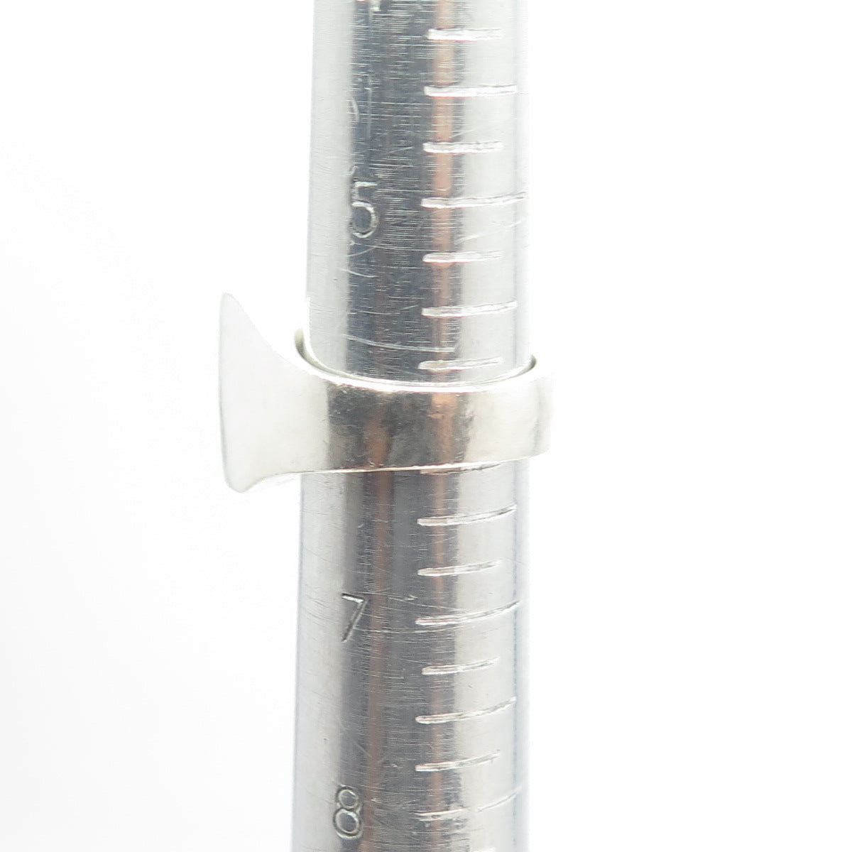 925 Sterling Silver Vintage Modernist Ring Size 6.25