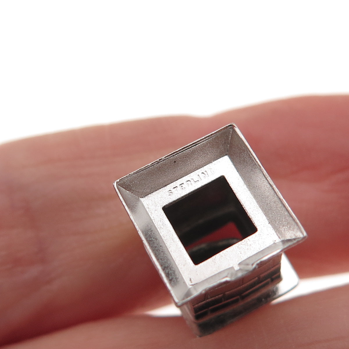 925 Sterling Silver Antique Art Deco Enamel Santa Claus Chimney 3D Charm Pendant