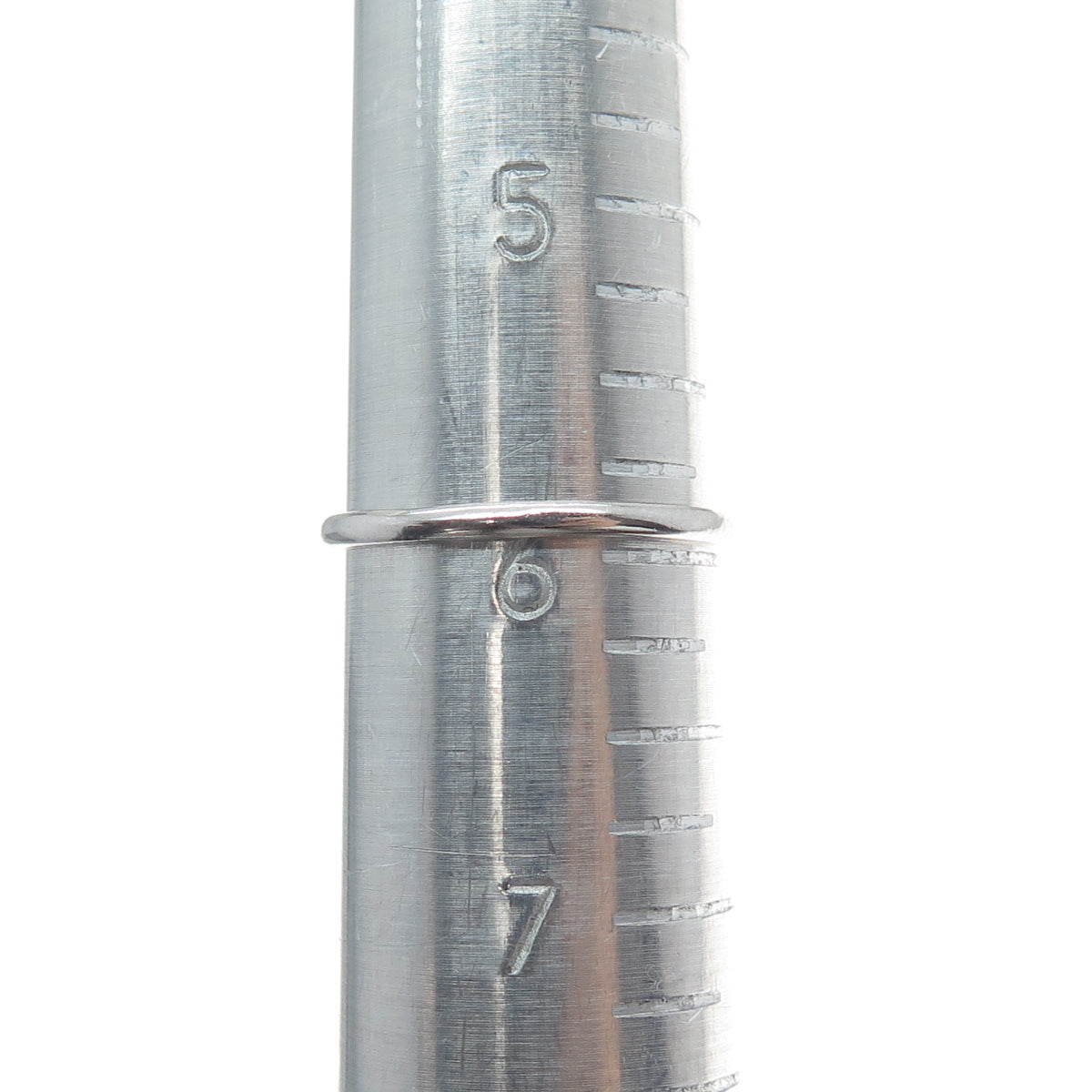 925 Sterling Silver Round-Cut C Z Stackable Band Ring Size 6