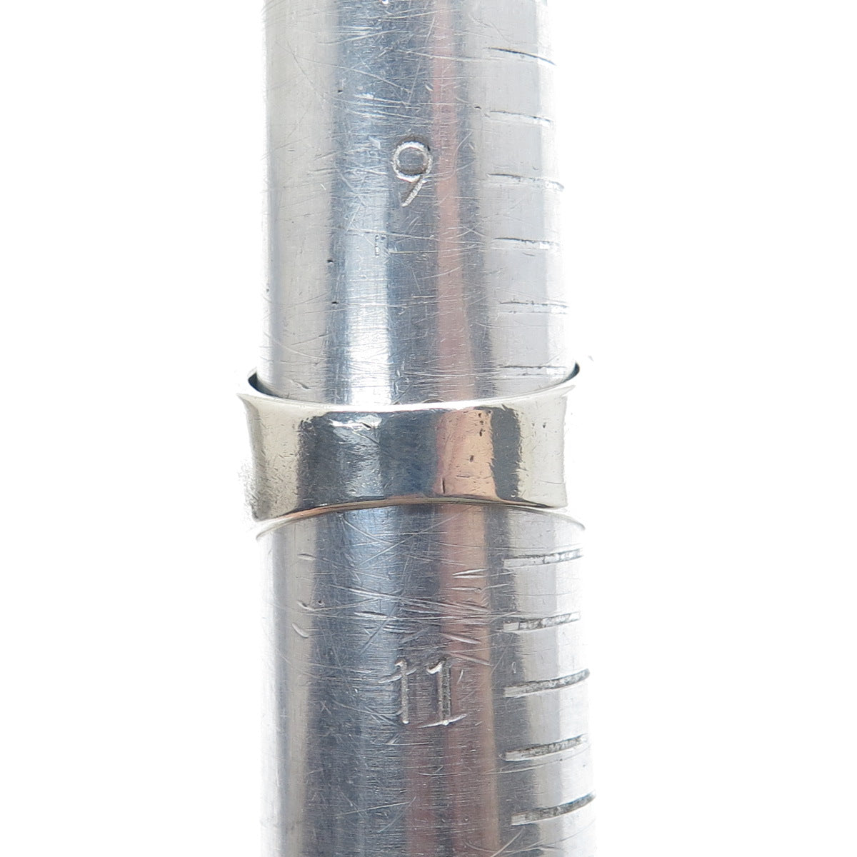 925 Sterling Silver Vintage Modernist Nugget Oxidized Ring Size 10.25