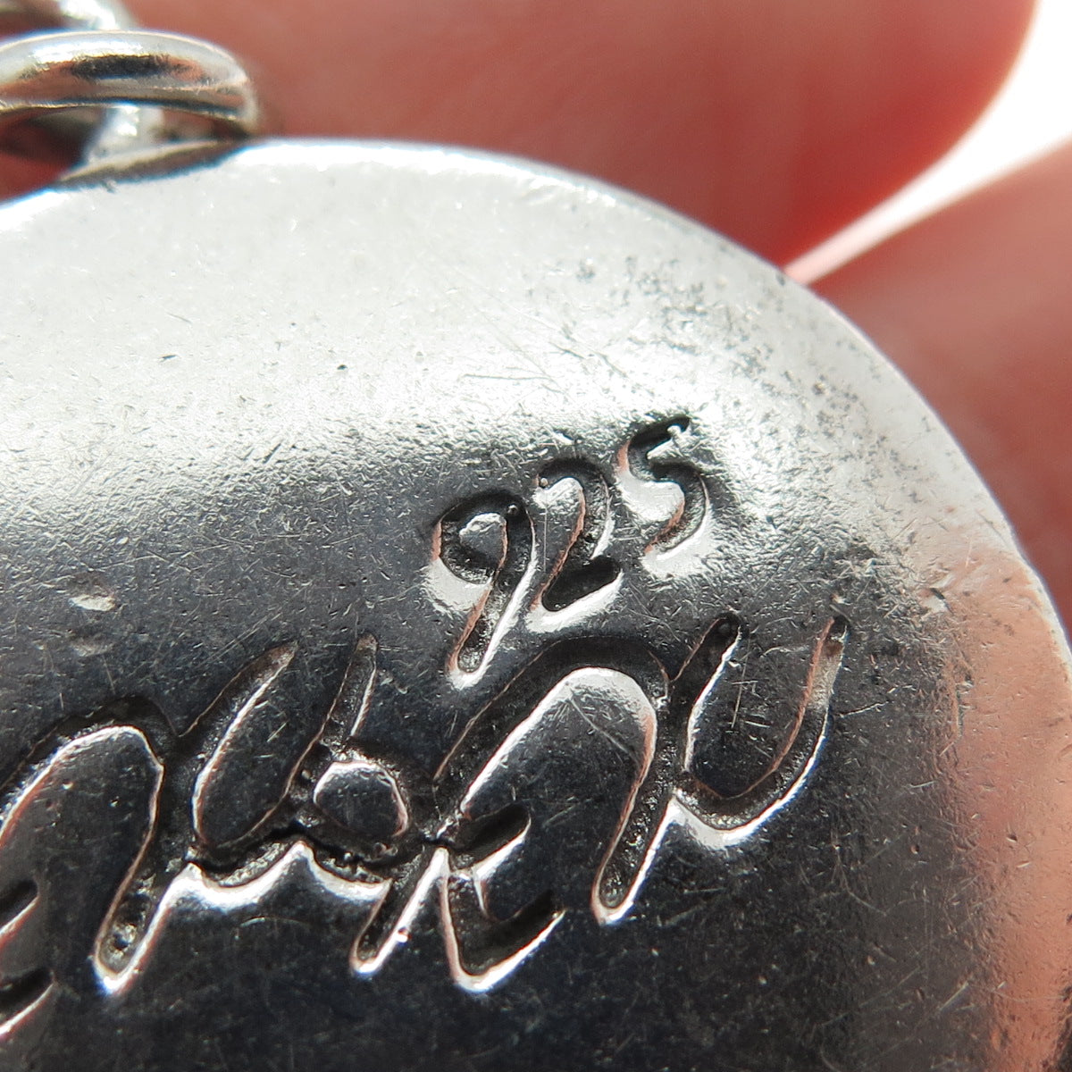 EXEX by Claudia Agudelo 925 Sterling Silver Vintage Heart Oxidized Charm Pendant