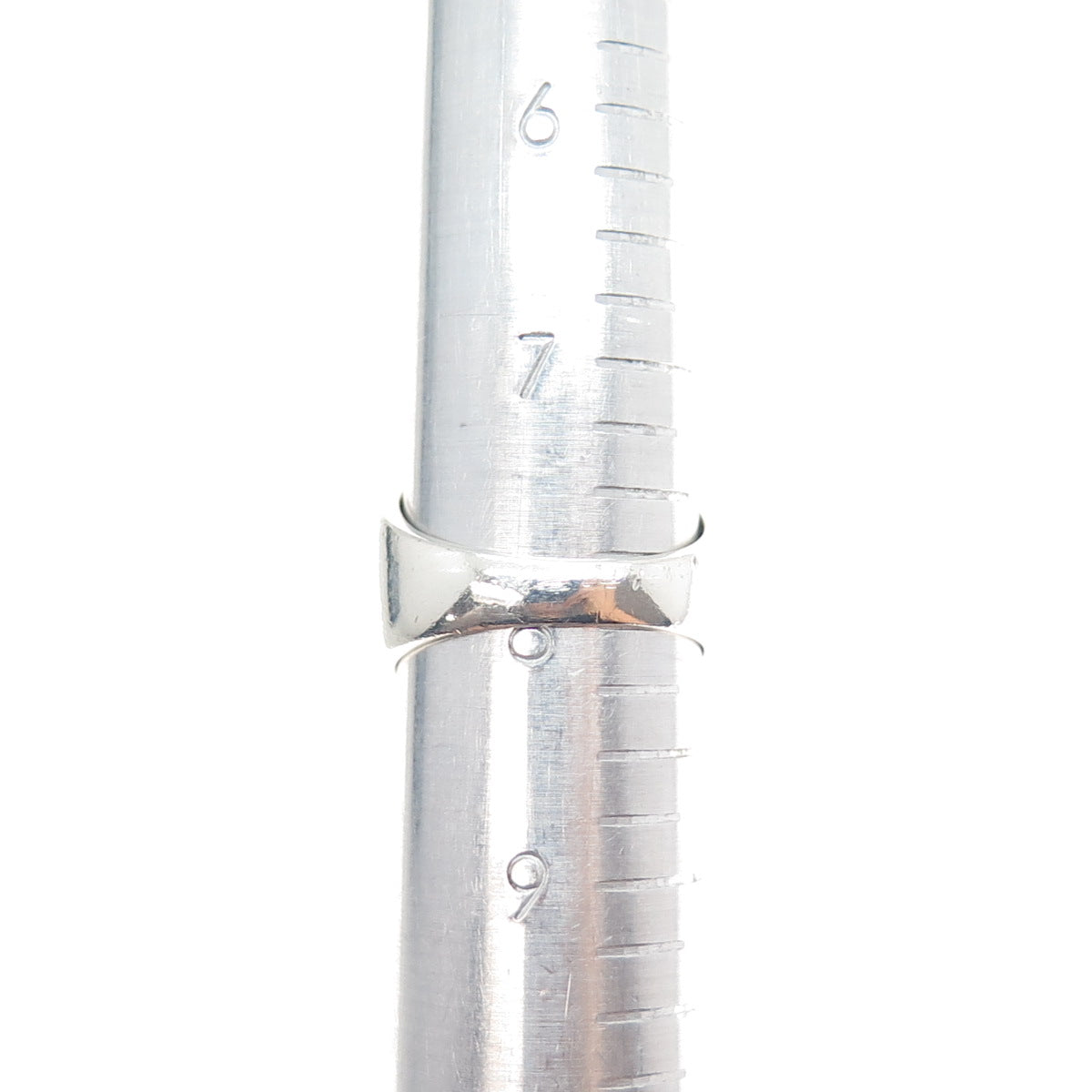 18K Gold 925 Sterling Silver Vintage Real Jade Modernist Ring Size 8