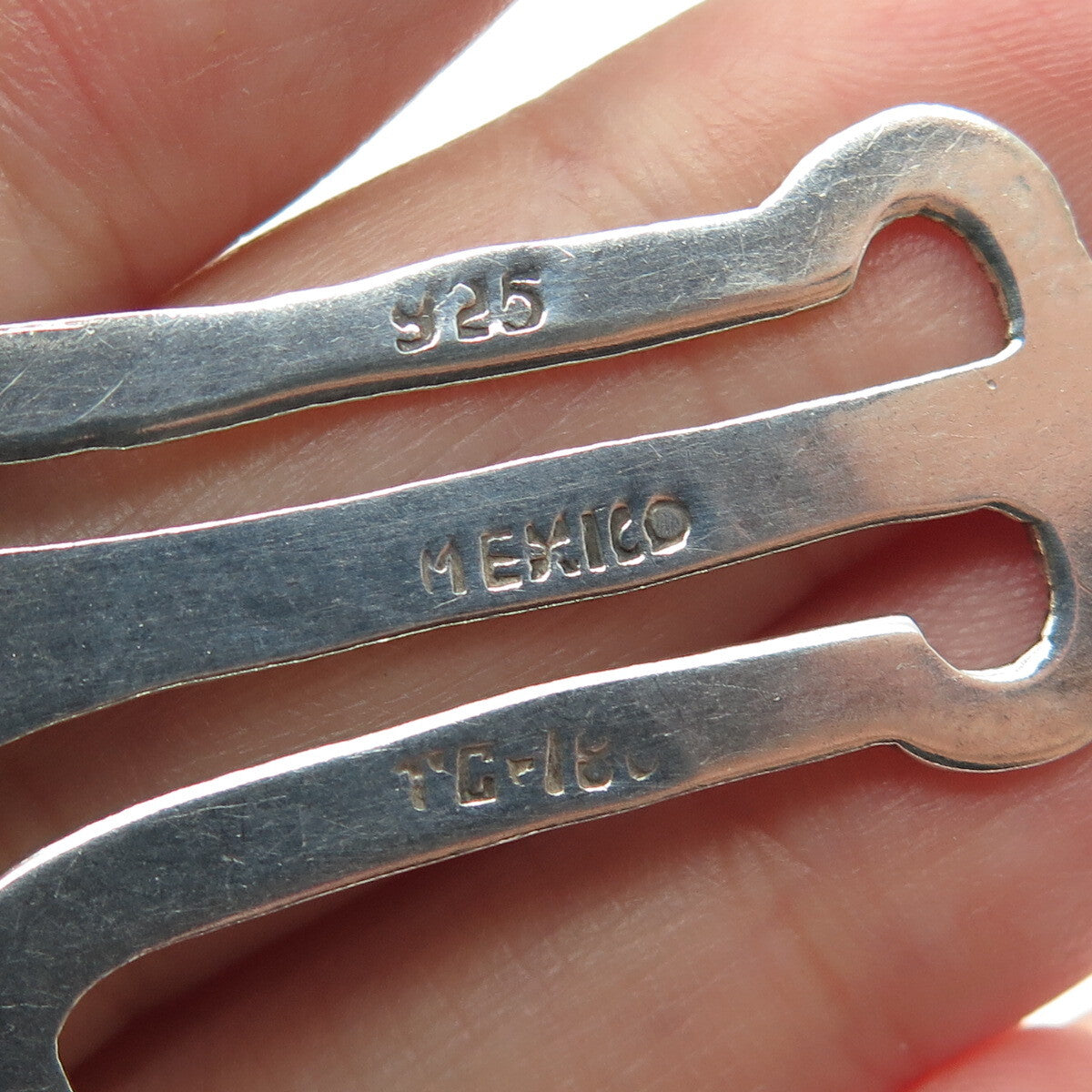 925 Sterling Silver Vintage Mexico Cross Modernist Pendant
