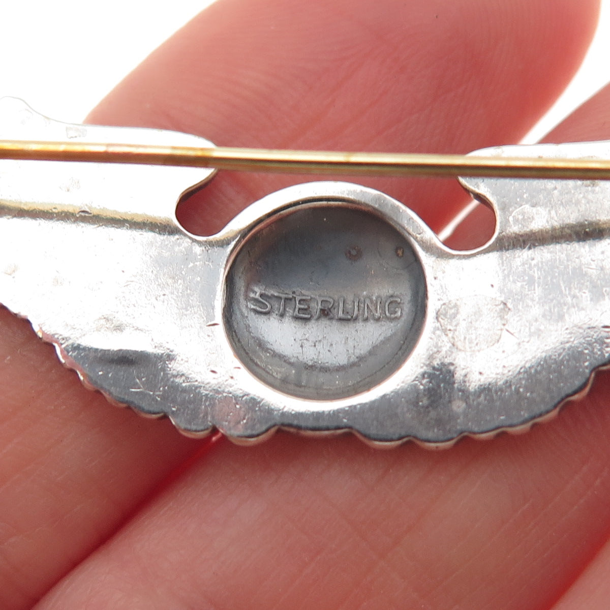 925 Sterling Silver Antique WWII US Army Air Forces Aircrew Member Pin Brooch