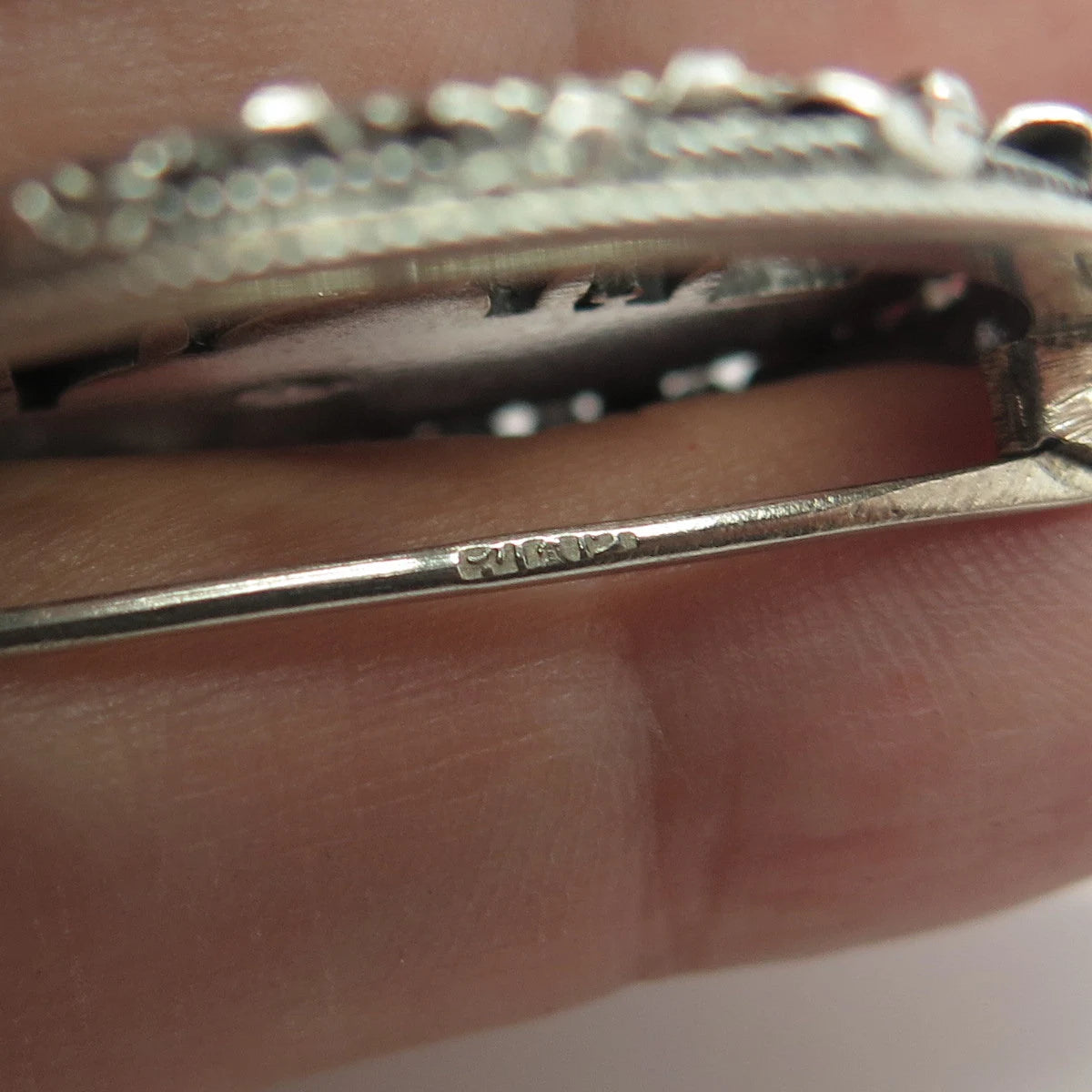 800 Silver Vintage Egypt Islamic Mosque Round Pin Brooch
