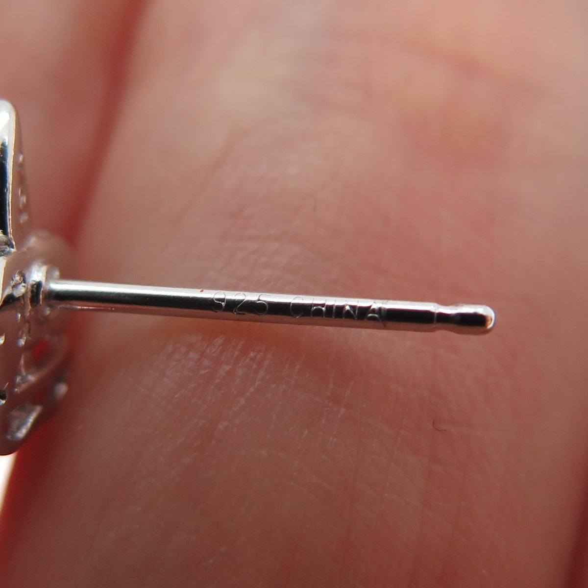 925 Sterling Silver Cupid Stud Earrings