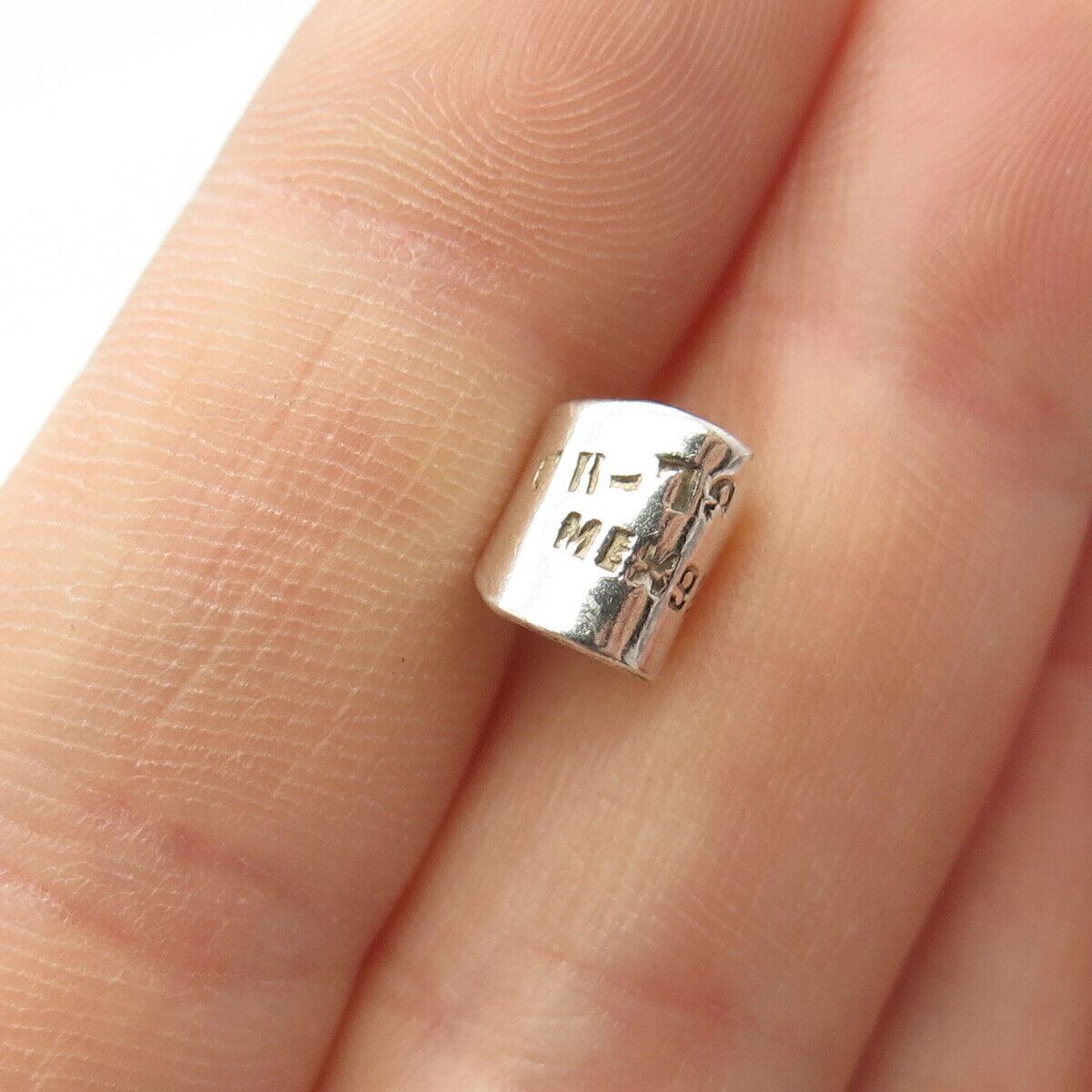 925 Sterling Silver Vintage Mexico Letter "X" Initial Ball Pendant