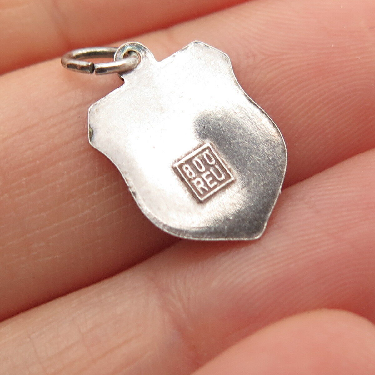 800 Silver Vintage REU Enamel "Dümmer See" Coat of Arms Charm Pendant