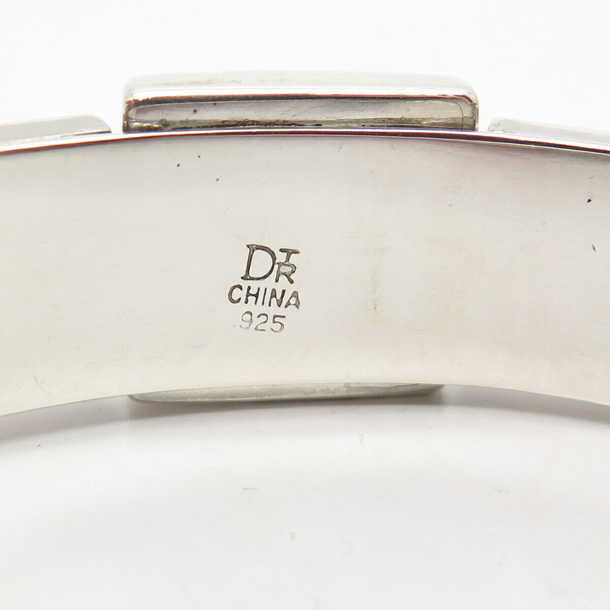 925 Sterling Silver Vintage Jay King Desert Rose Real Jasper Cuff Bracelet 7"