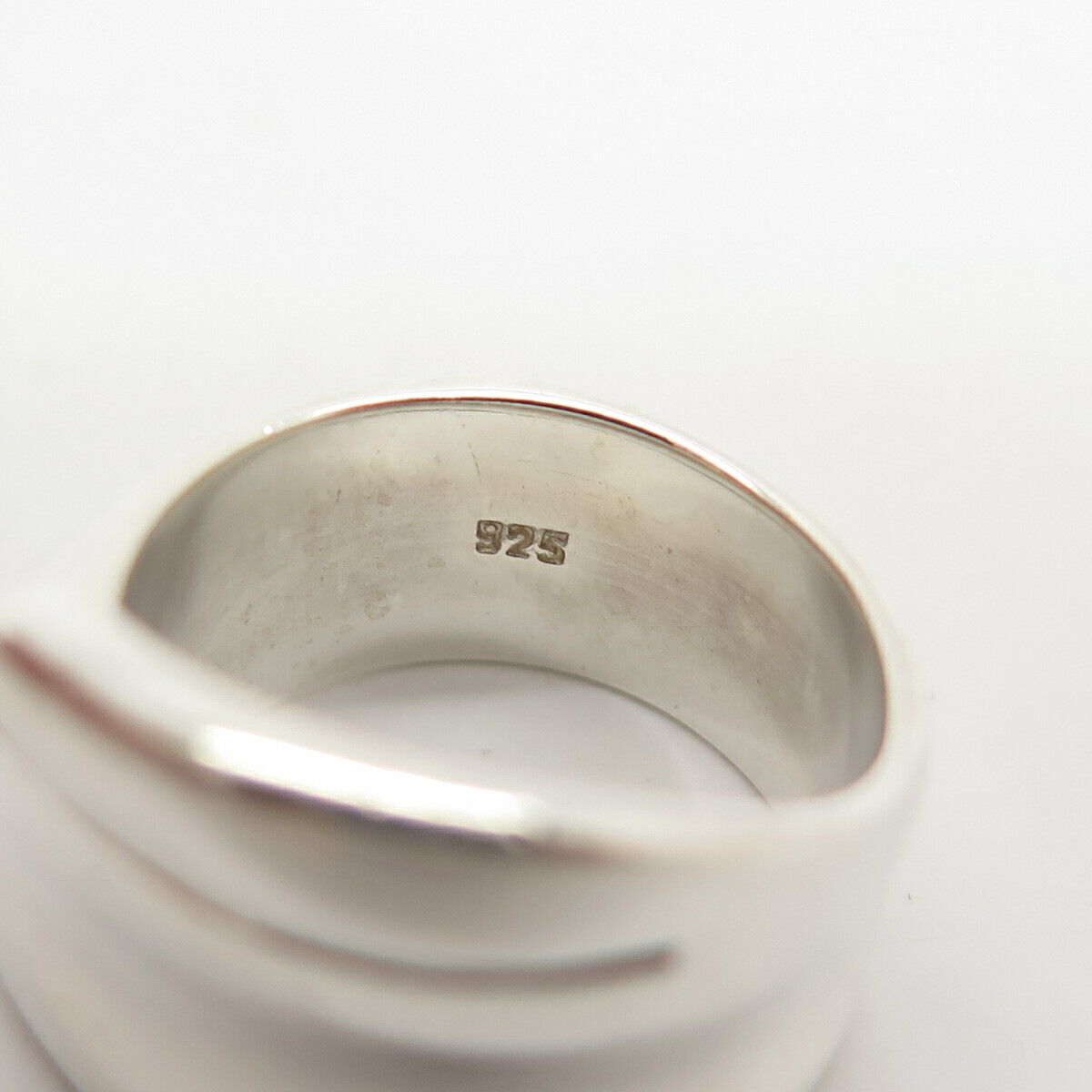 925 Sterling Silver Vintage Modernist Ring Size 5.5