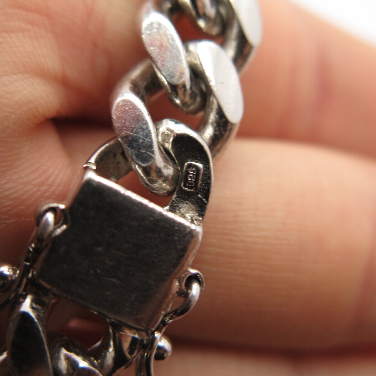 925 Sterling Silver Vintage Heavy Cuban Chain Necklace 30"