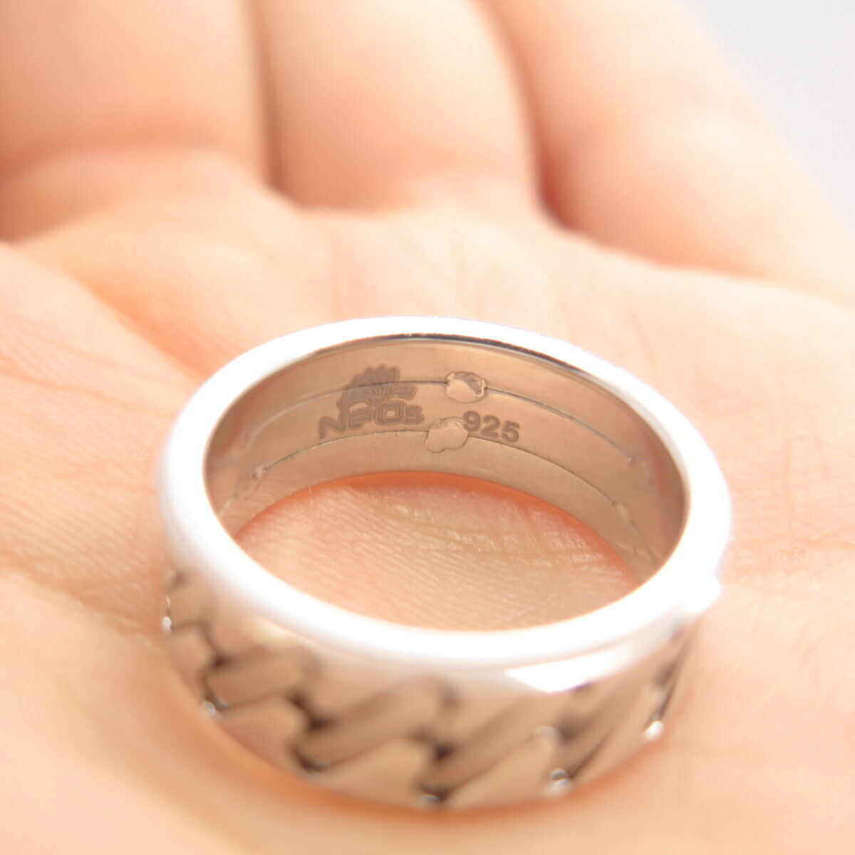 925 Sterling Silver Neos Braided Band Ring Size 7