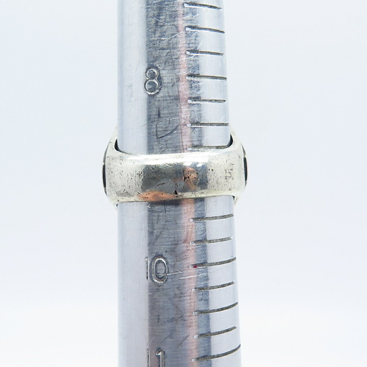 800 Silver Antique "Chang" Chinese Character Signet Ring Size 9.5