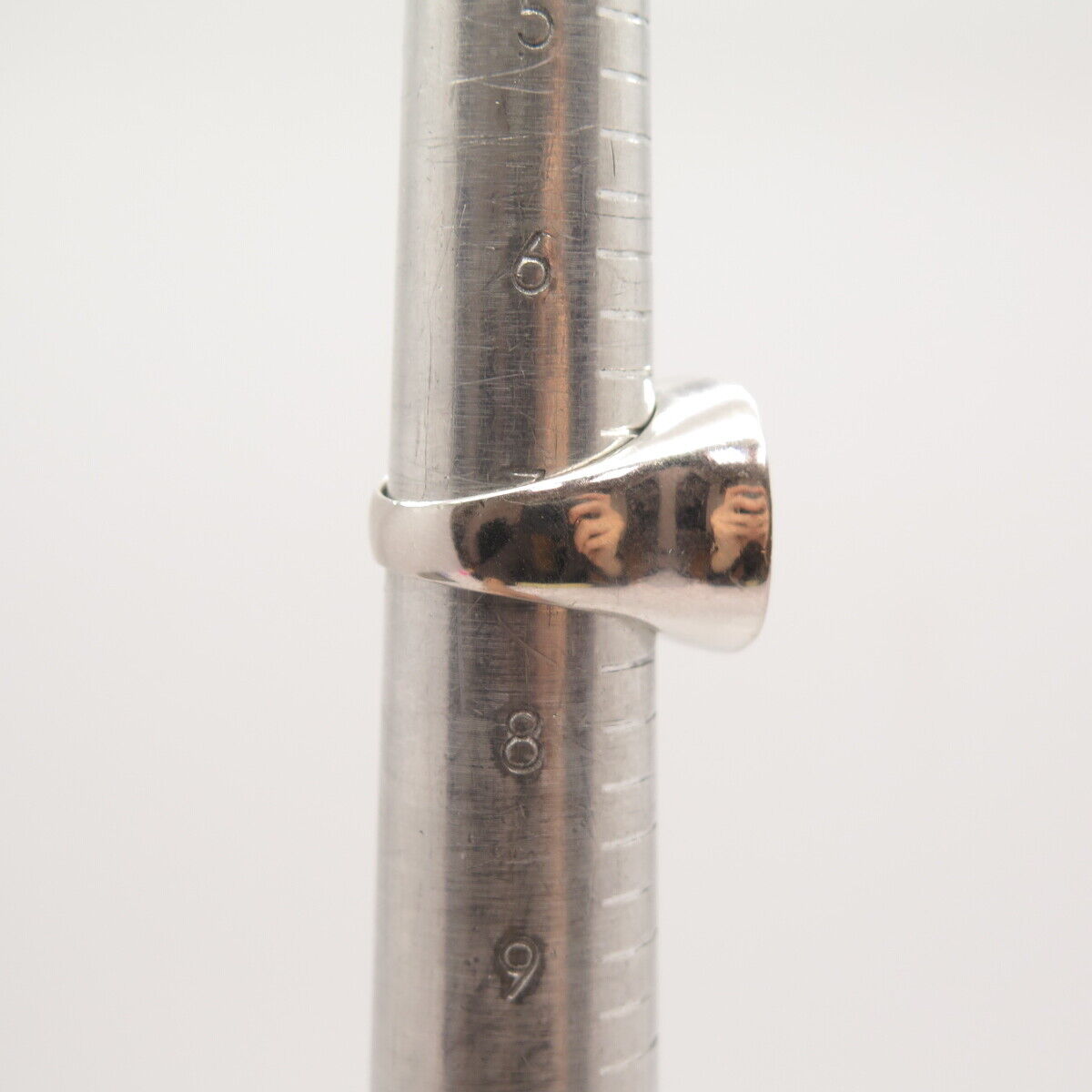 925 Sterling Silver Vintage Real Abalone Shell & C Z Ring Size 7.5