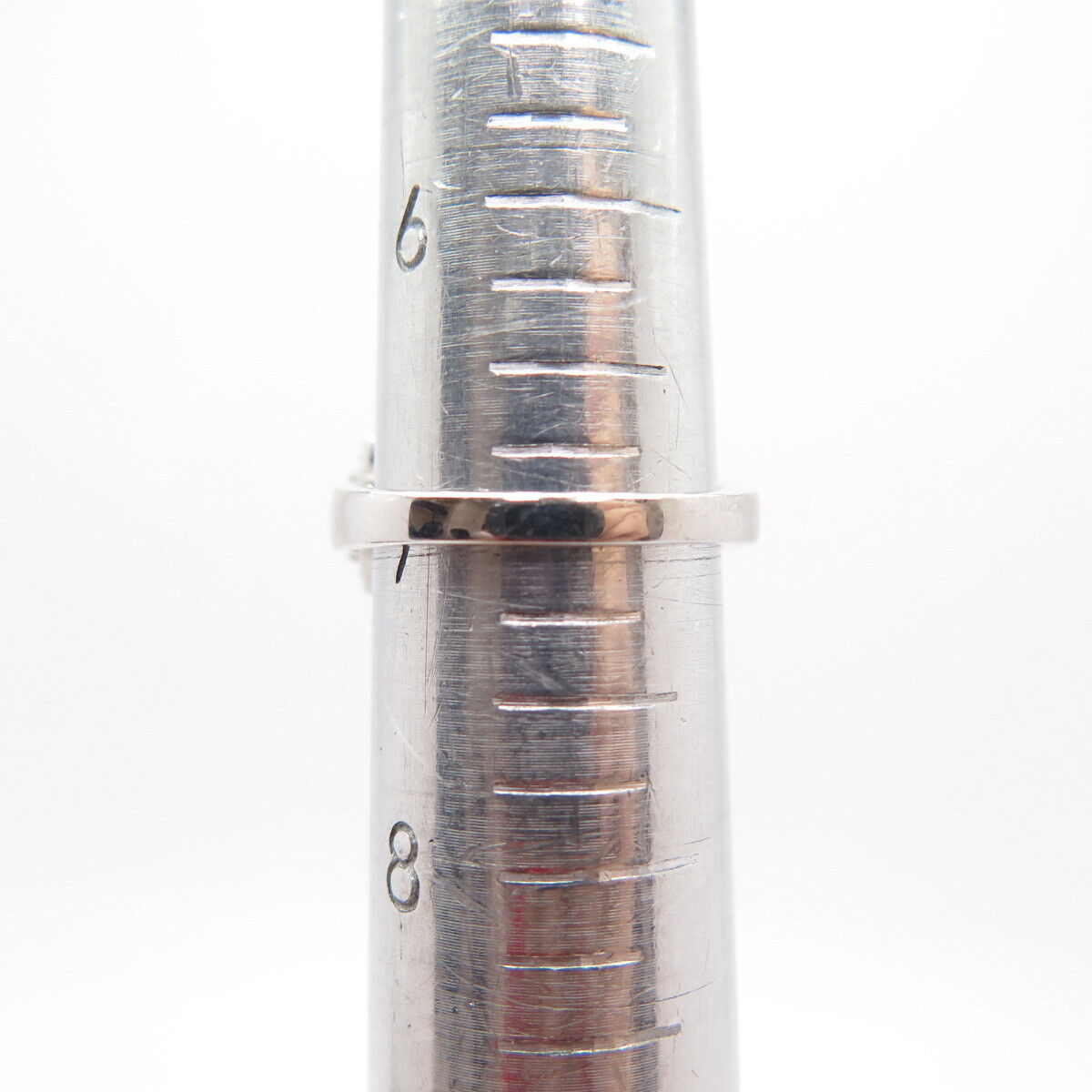 925 Sterling Silver Radiant-Cut C Z Ring Size 7