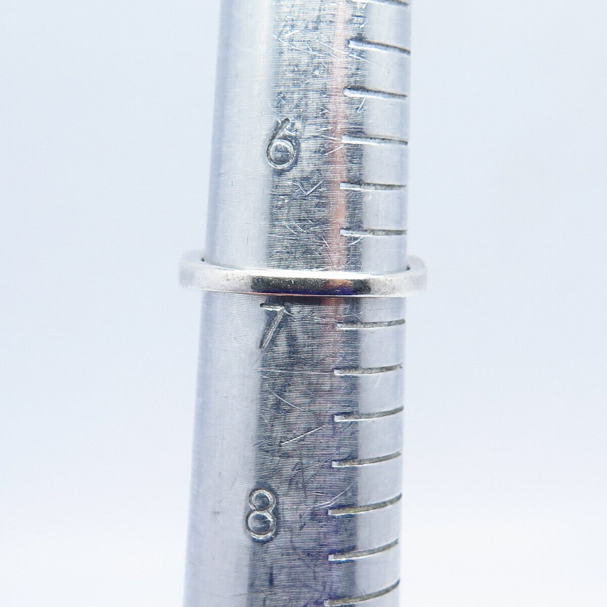 925 Sterling Silver Real Diamond Braided Ring Size 6.75