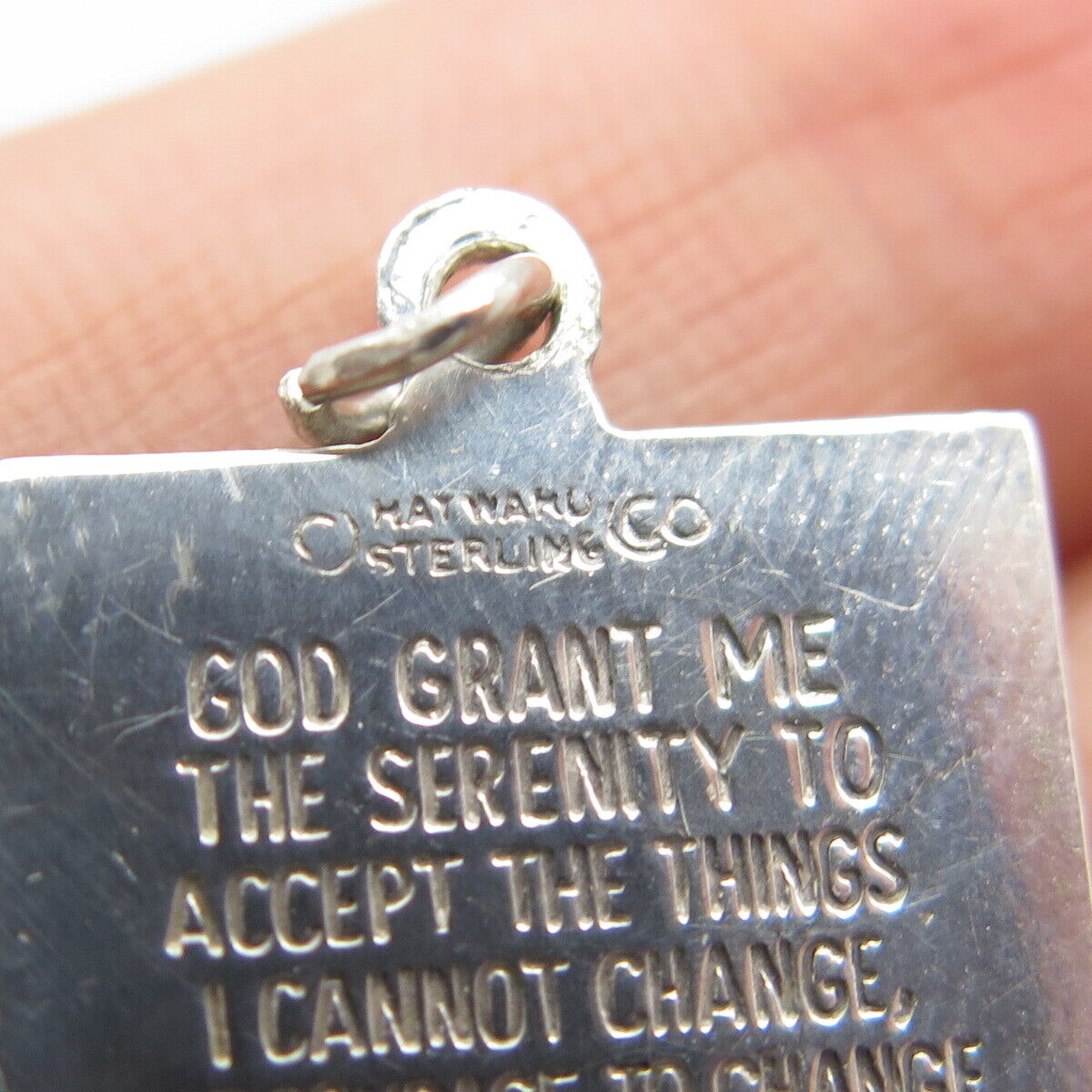 925 Sterling Silver Vintage Hayward Hands in Prayer Religious Charm Pendant