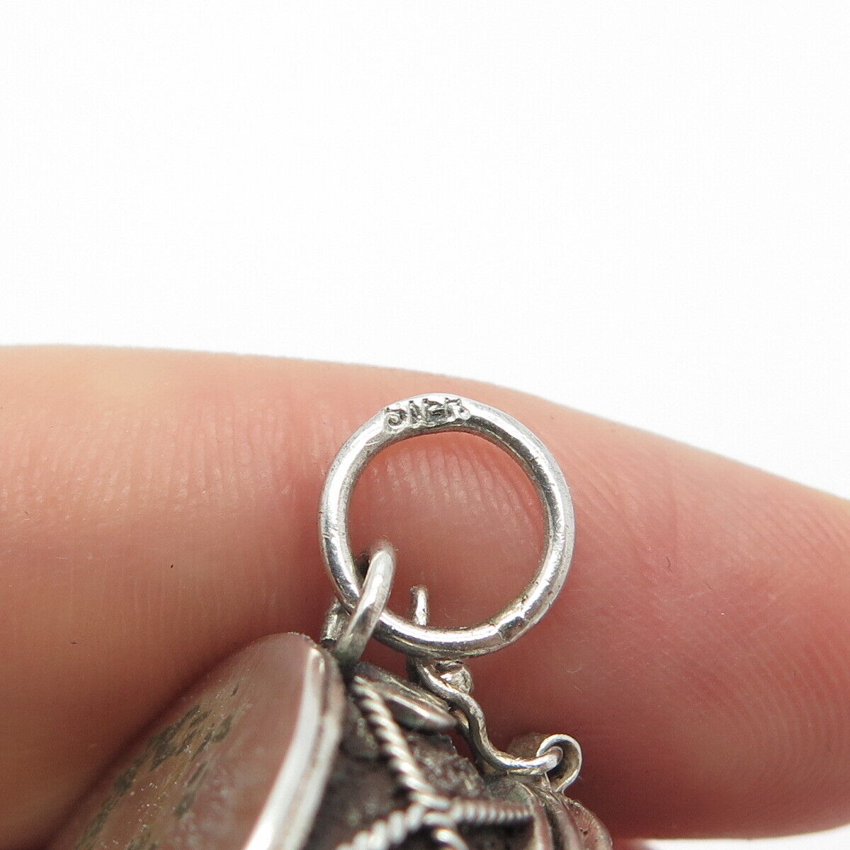 925 Sterling Silver Vintage Ornate Locket Pendant