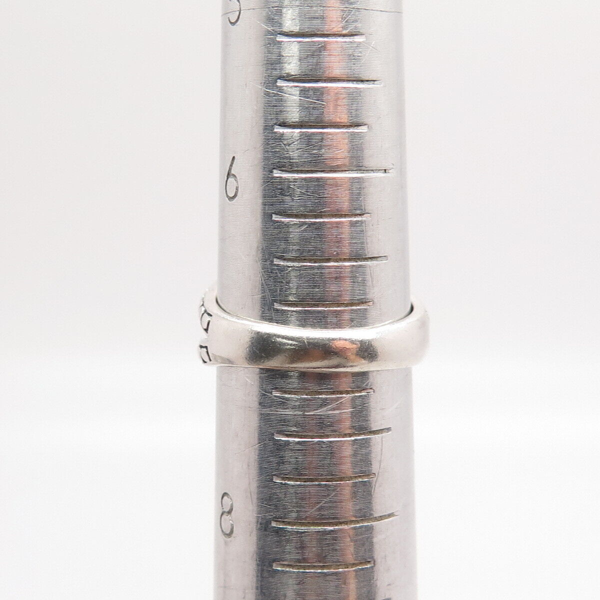 925 Sterling Silver Vintage Real Smoky Quartz Dots Ring Size 7.25