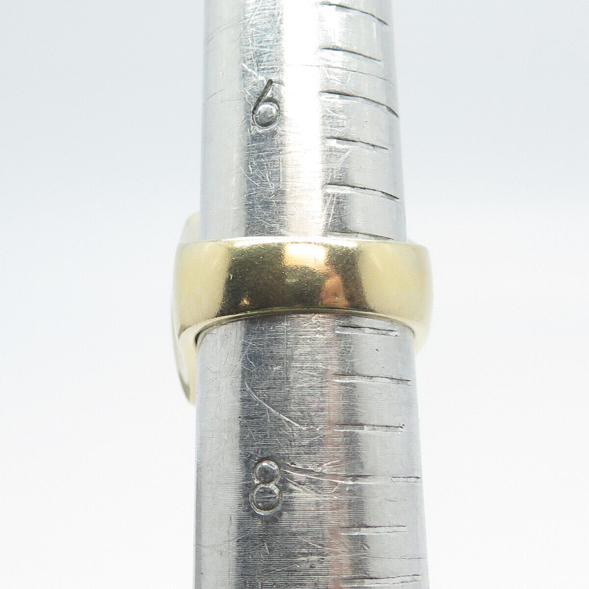 925 Sterling Silver Gold Plated Seta Green & White C Z Square Ring Size 7.25