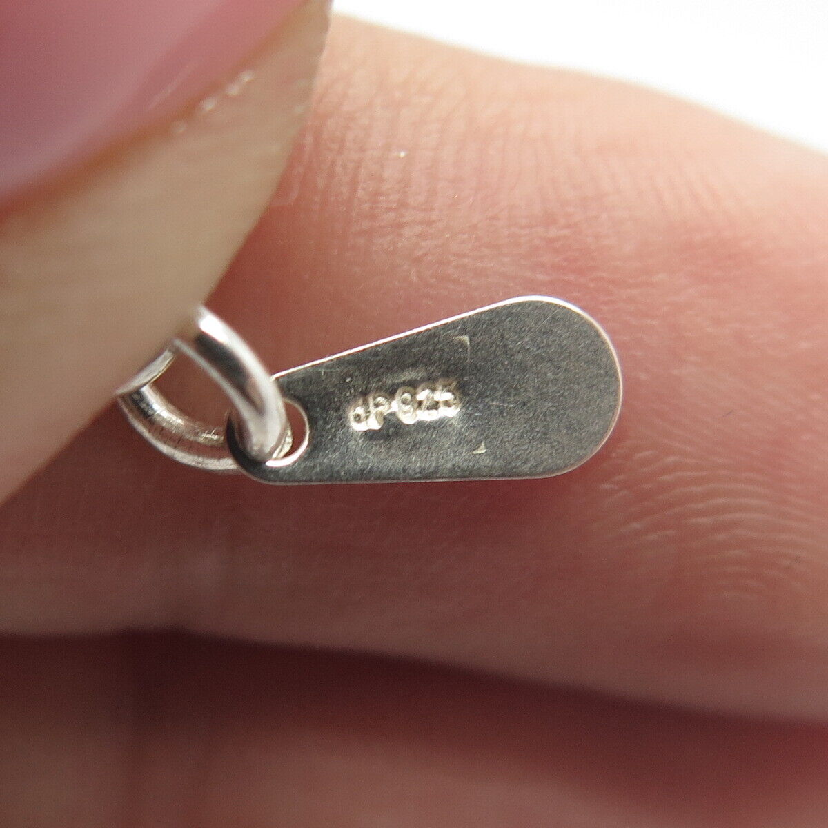 925 Sterling Silver Blue Topaz Gem Ornate Pendant Rolo Chain Necklace 18"