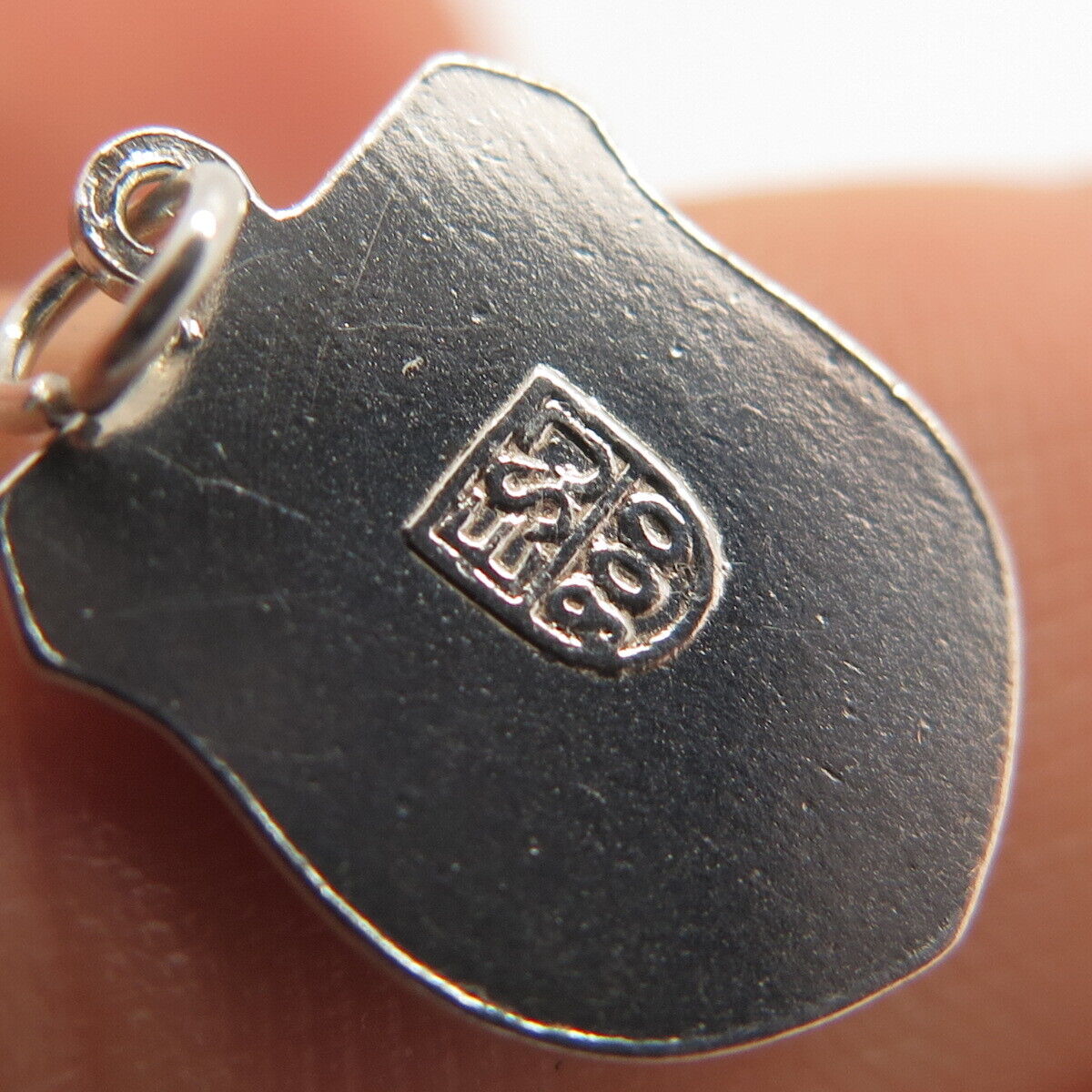 800 Silver Vintage ESJ Enamel "Rothenburg O.T." Minimalist Pendant